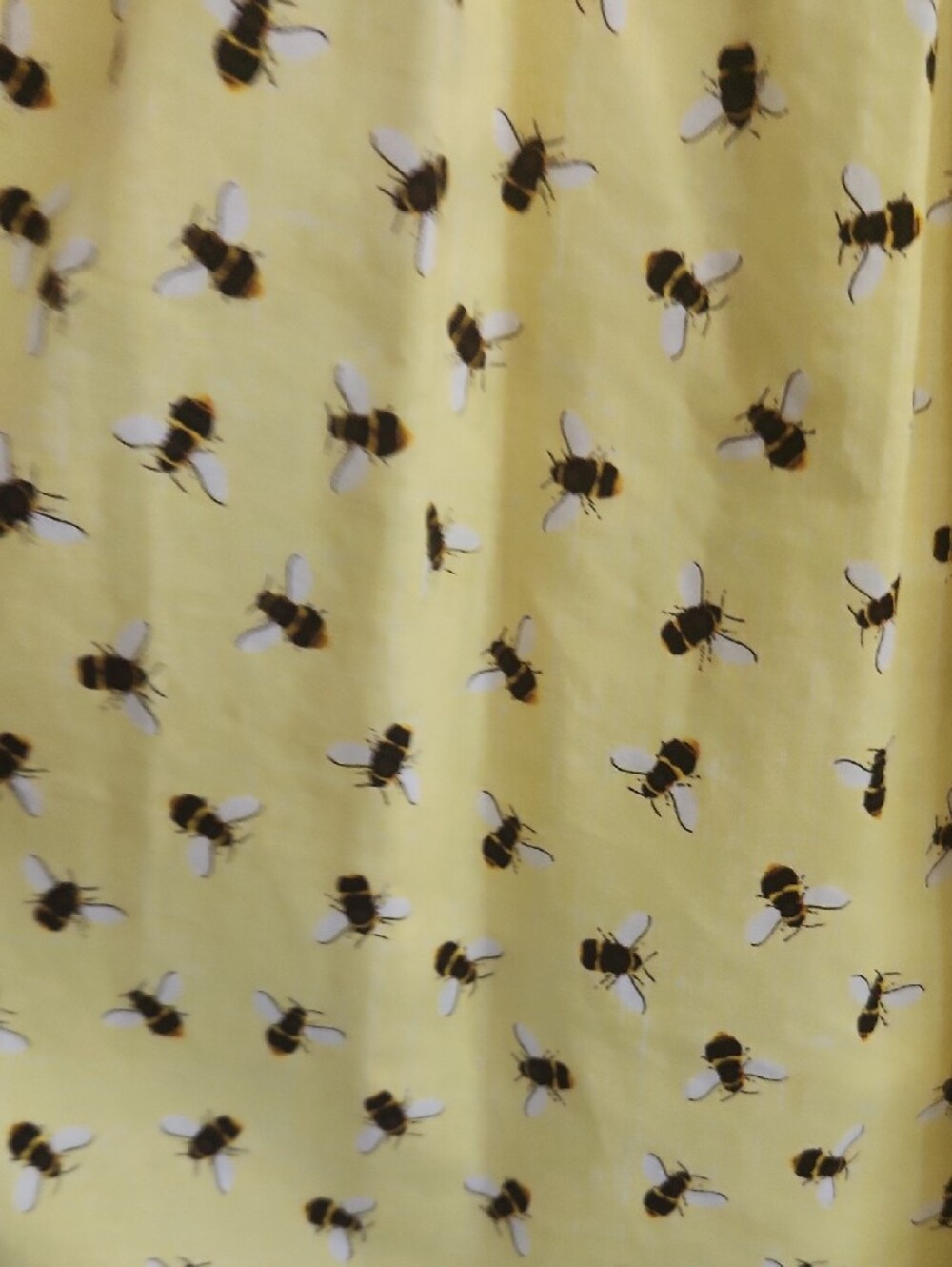 🐝 Yellow Tie-Shoulder Sundress with Bee Print SZ S/M - Picture 8 of 12